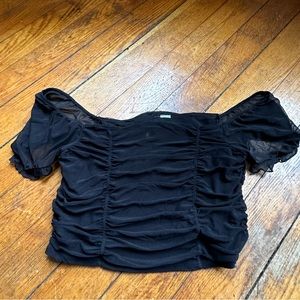 Over the shoulder crop top